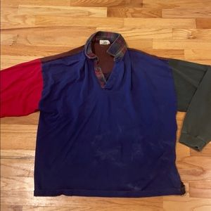 Vintage 90s jcrew color block rugby xl